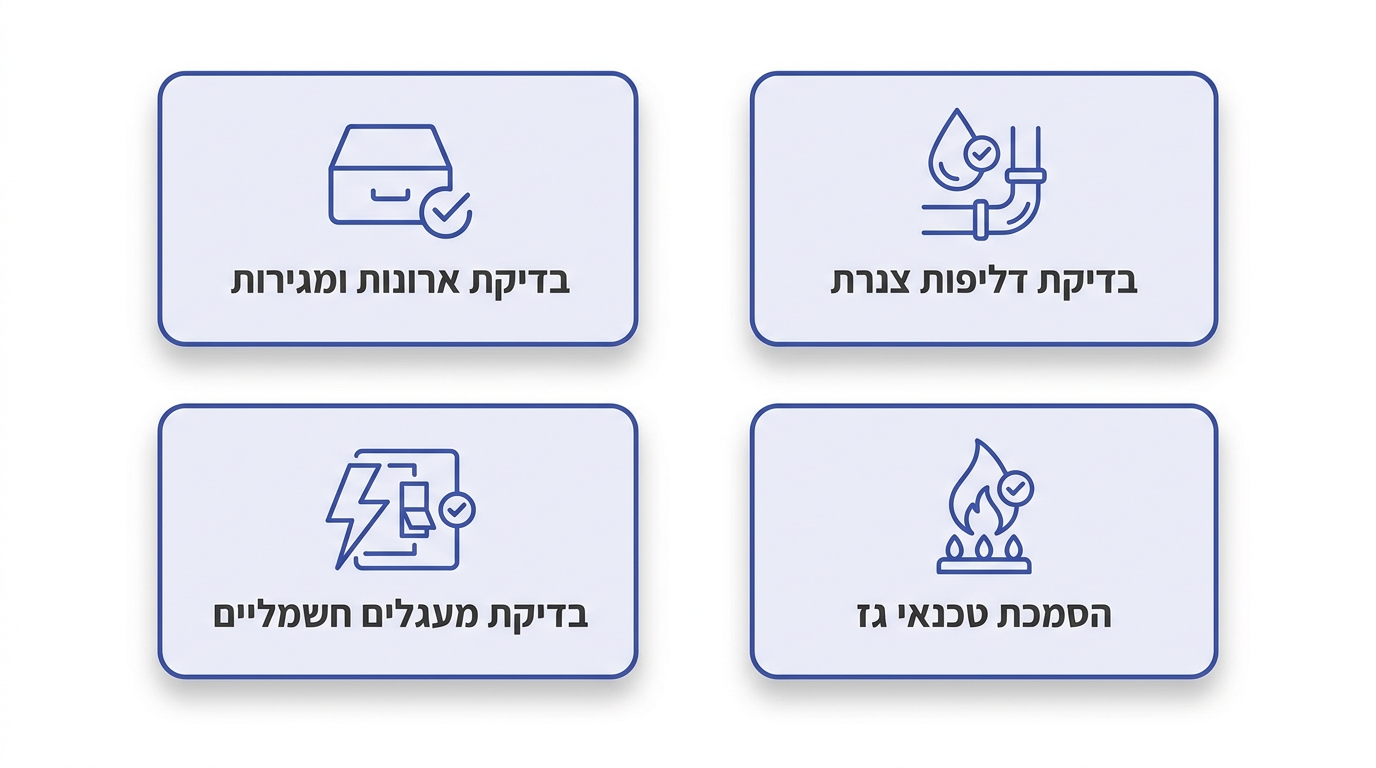 רשימת בדיקות מסירה למטבח לפני התשלום האחרון