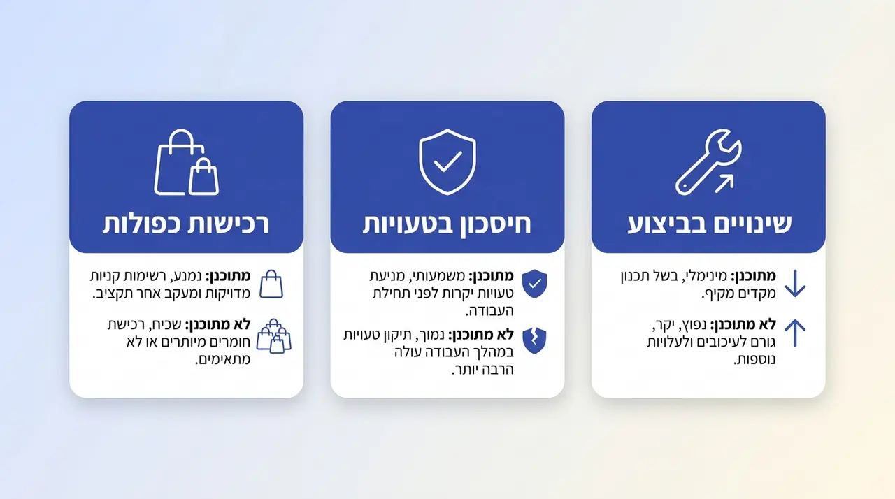 השוואה בין עלות תכנון עיצוב פנים לחיסכון בטעויות שיפוץ