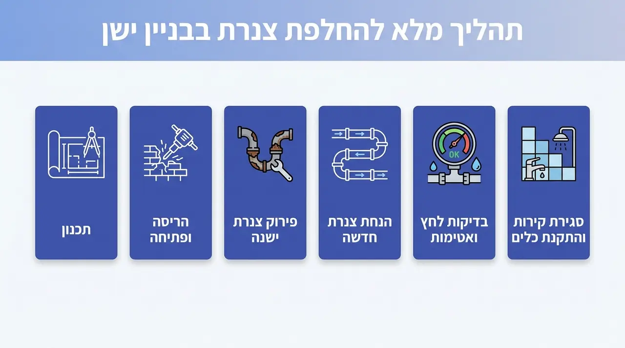 החלפת אינסטלציה בדירה ישנה: כל מה שצריך לדעת