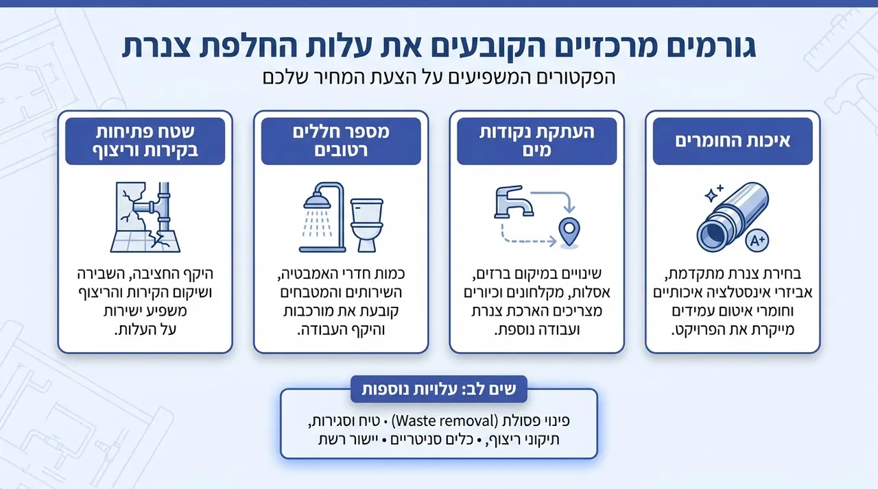 גורמים המשפיעים על מחיר החלפת אינסטלציה בדירה ישנה