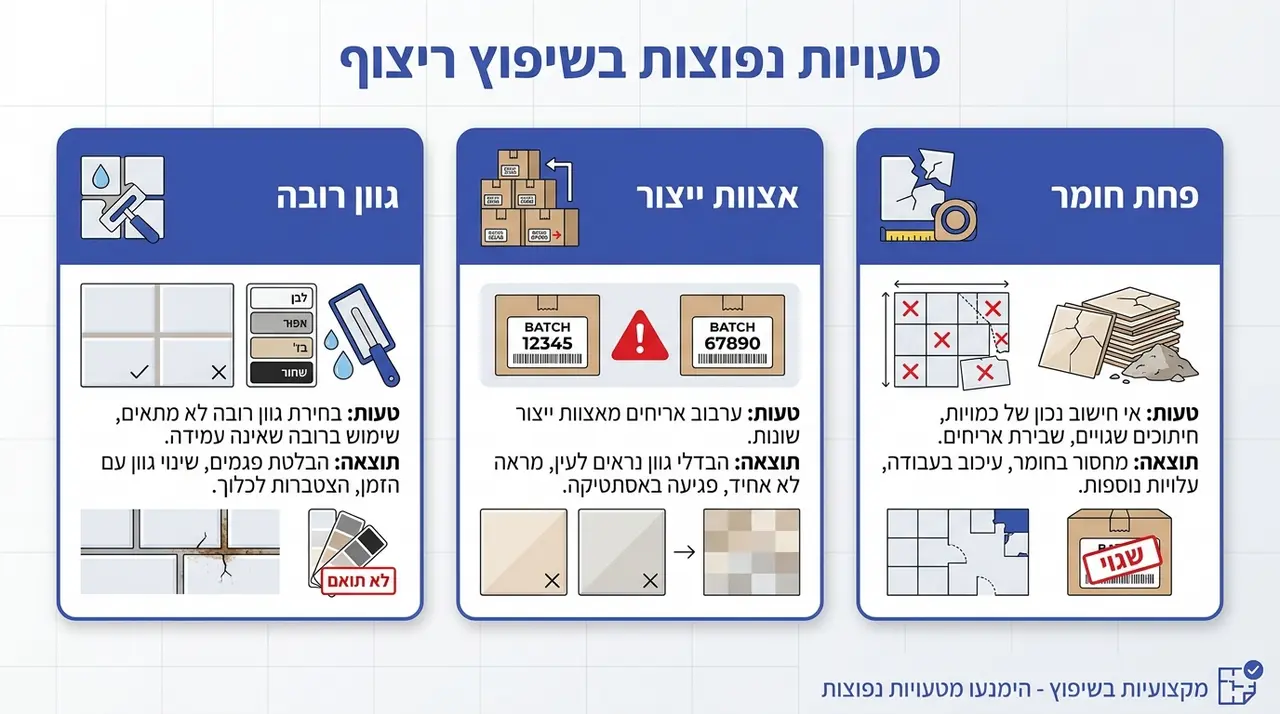 טעויות נפוצות בהזמנת אריחי דמוי פרקט וכמות פחת נדרשת